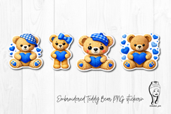 Embroidered Teddy Bear PNG sticker Product Image 1