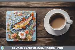 GorgeousEmbroidered Square Coaster design.