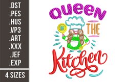 Queen Of The Kitchen | Embroidery Design Product Image 1