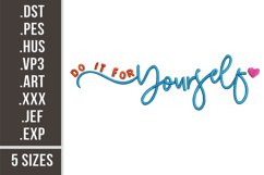 Do It For Yourself | Inspirational Embroidery Product Image 1