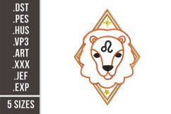 Leo Sign | Zodiacs Embroidery Product Image 1