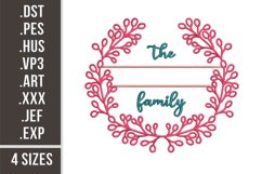 Floral Family Monogram | Wedding Embroidery Product Image 1