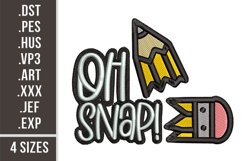 Oh Snap! | School Embroidery Design Product Image 1