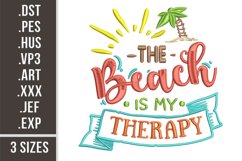 The Beach Is My Therapy - Summer Embroidery Product Image 1