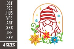 Floral Gnome | Christmas Embroidery Product Image 1