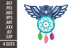 Owl Dream Catcher | Embroidery Design Product Image 1