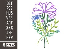 Floral Bundle | Wildflowers Embroidery Product Image 1
