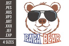 Papa Bear | Father's Day Embroidery Product Image 1
