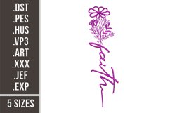 Faith Wilflower| Christian Embroidery Product Image 1
