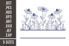 Chamomile Monogram | Embroidery Design Product Image 1