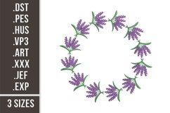 Floral Wreath | Lavender Embroidery Product Image 1