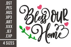 Bless Our Home | Embroidery Design Product Image 1