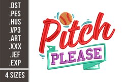 Pitch Please | Baseball Embroidery Product Image 1
