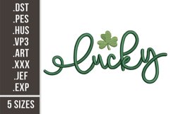 Lucky | St. Patrick's Day Embroidery Design Product Image 1