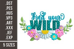 Find Your Wild | Embroidery Design Product Image 1