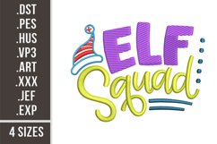 Elf Squad | Funny Christmas Embroidery for Kids Product Image 1