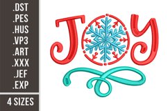 Joy Snowflake | Christmas Embroidery Design Product Image 1