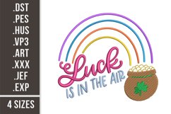 Luck Is In The Air | St. Patrick's Day Embroidery Design Product Image 1