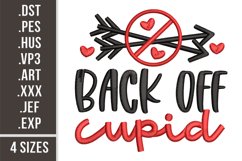 Back Off Cupid | St. Valentone's Embroidery Design Product Image 1