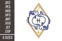 Pisces Sign | Zodiacs Embroidery Product Image 1