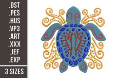 Magic Turtle | Mandala Animal Embroidery Product Image 1