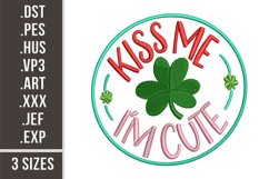 Kiss Me I'm Cute | Embroidery Design Product Image 1