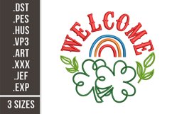 Welcome Sign, St. Patrick's Day Embroidery Product Image 1