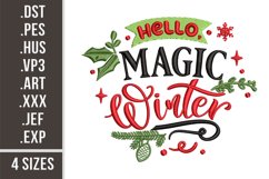 Hello, Magic Winter| Christmas Embroidery Design Product Image 1