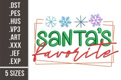Santa's Favorite | Christmas Baby Embroidery Product Image 1