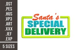 Santa's Special Delivery | Christmas Embroidery Design Product Image 1