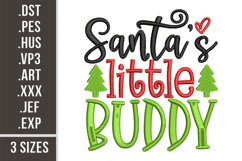 Santa's Little Buddy | Embroidery Design Product Image 1
