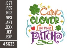 Cutest Clover In The Patch | Embroidery Design Product Image 1
