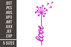 Love Dandelion | St. Valentine's Day Embroidery Product Image 1