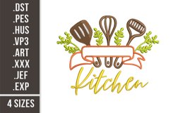 Kitchen sign | Kitchen monogram Embroidery Product Image 1