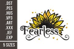 Fearless Sunflower | Embroidery Design Product Image 1
