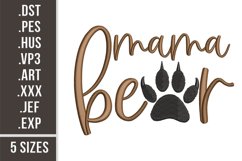 Mama Bear | Family Embroidery Design Product Image 1