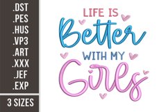 Life Is Better With My Girls | Bestie Embroidery Product Image 1