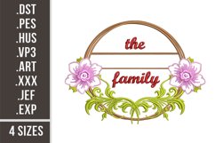The Family | Floral Wreath Embroidery Product Image 1