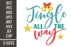 Jingle All the Way | Christmas Embroidery Design Product Image 1