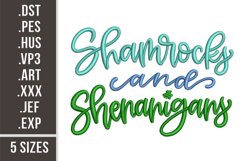Shamrocks and Shenanigans | St. Patrick's Day Embroidery Product Image 1
