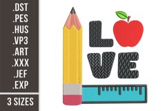 Love School| Embroidery Design Product Image 1