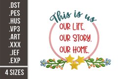 This Is Us | Family Home Sign Embroidery Product Image 1