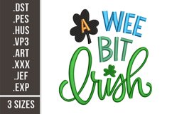 A Wee Bit Irish | St. Patrick's Day Embroidery Product Image 1