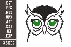 Owl Potrait | Animal Embroidery Product Image 1