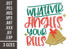 Whatever Jingles Your Bells | Christmas Embroidery Design Product Image 1