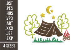 Camp Scene | Camping Embroidery Design Product Image 1