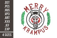 Merry Krampus | Scandinavian Christmas Embroidery Product Image 1
