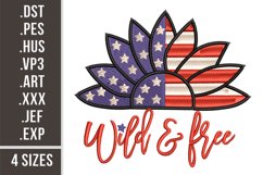 Wild and Free | Embroidery Design Product Image 1