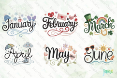 Embroidery Calendar Months Of The Year Product Image 3