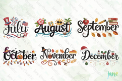 Embroidery Calendar Months Of The Year Product Image 4